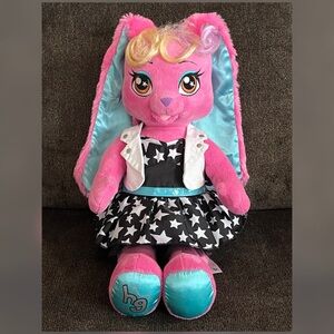 Build A Bear Honey Girls Bunny Risa Girl Rock Star Pink Plush Toy